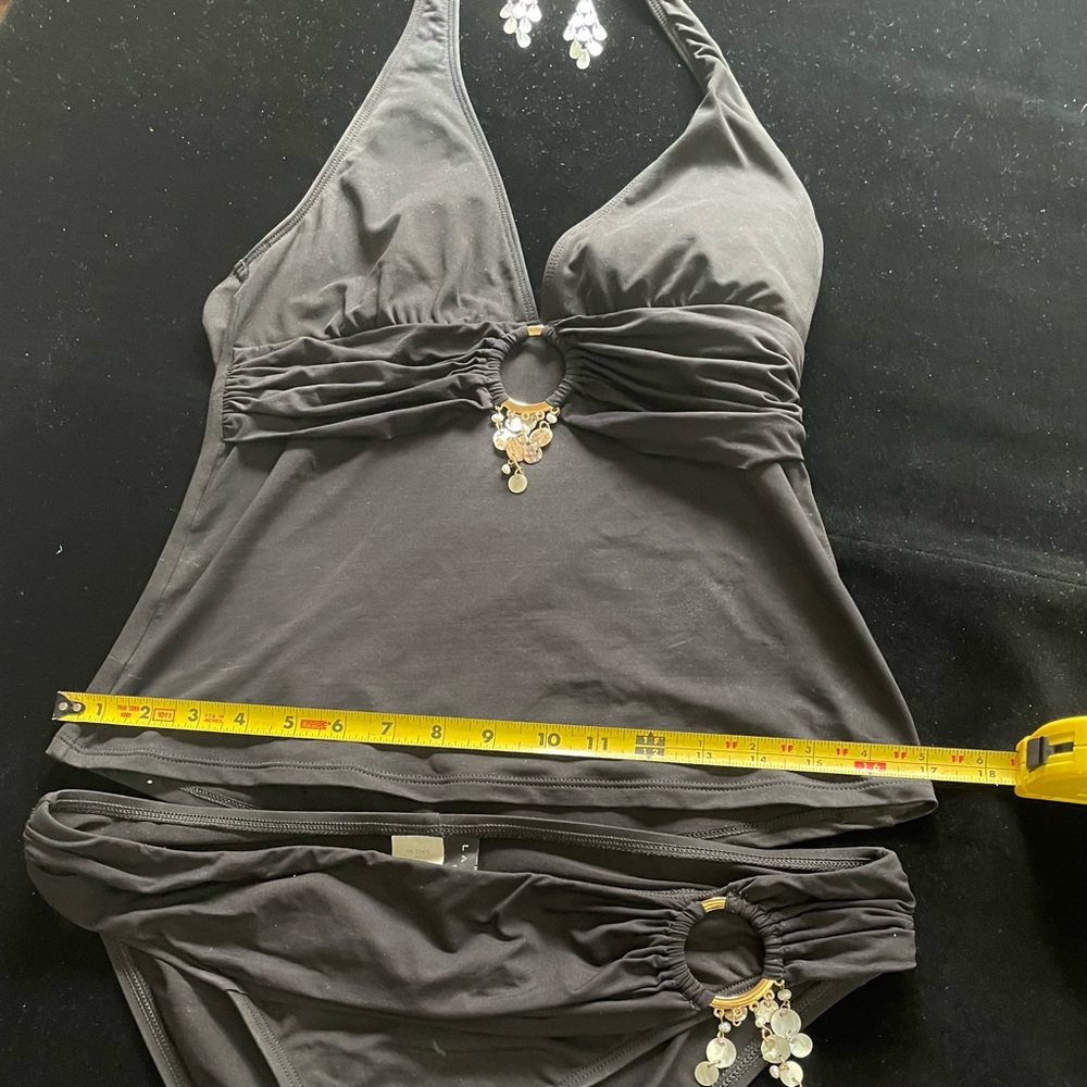 Women’s Tankini - La Blanca - Embellished Halter & Bikini Bottom - Size M - Picture 11 of 16